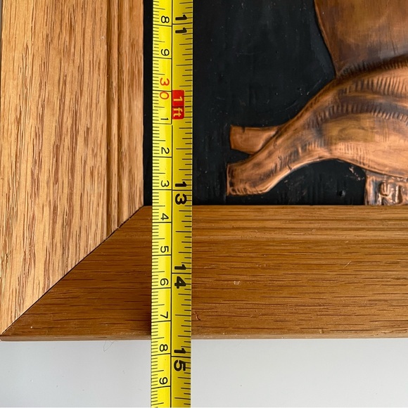 Vintage Handpainted Copper Wildlife Moose Wall Art Decor 3D - Picture 4 of 5